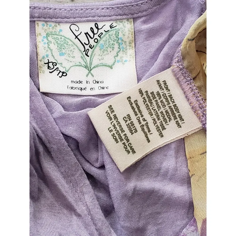 Free People Loose Fitting Sequin w. Floral Design Shirt | Size XS - Picture 5 of 11